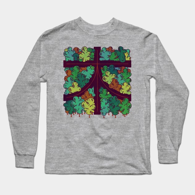 Tree 木 Long Sleeve T-Shirt by againstbound